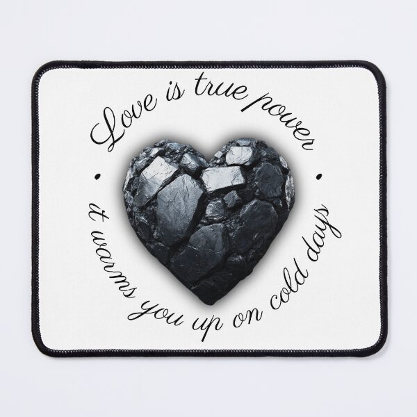 Item preview, Coal heart "Love is true power" - warms (v.2) designed and sold by All43.