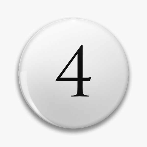 Item preview, Number Four / 4 - Stylish Serif Font (Black) designed and sold by STUDIO-72.