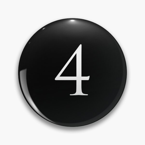 Item preview, Number Four / 4 - Stylish Serif Font (White) designed and sold by STUDIO-72.