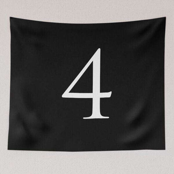 Item preview, Number Four / 4 - Stylish Serif Font (White) designed and sold by STUDIO-72.
