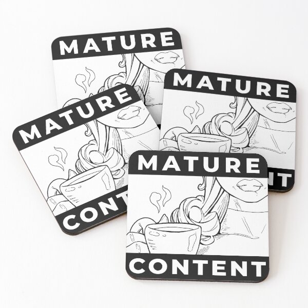 Item preview, Coffee is Mature Content B&W designed and sold by PendragonDesign.