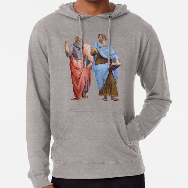 Plato and Aristotle Lightweight Hoodie