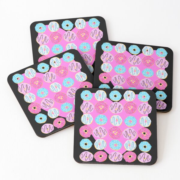 Item preview, Sprinkle Donuts With pink heart and black background  designed and sold by missmann.