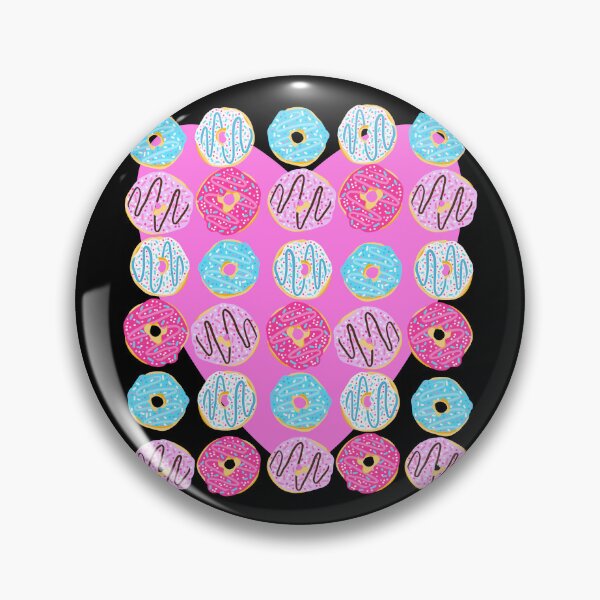 Item preview, Sprinkle Donuts With pink heart and black background  designed and sold by missmann.