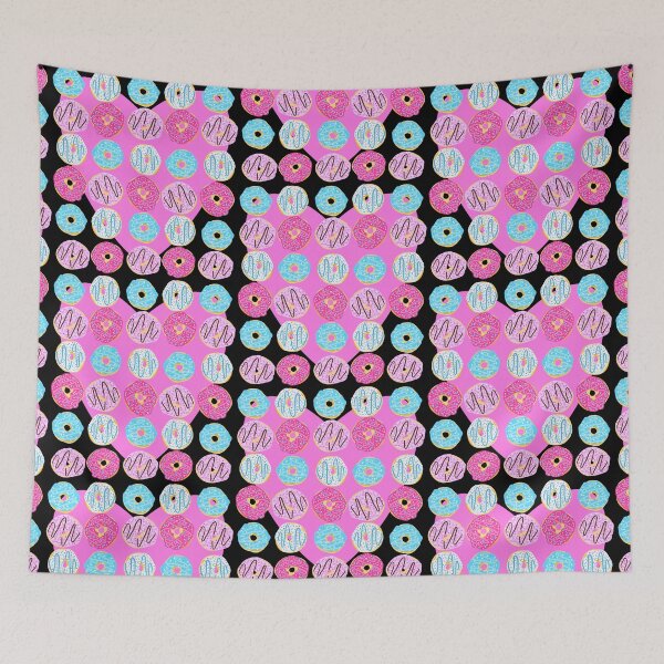 Item preview, Sprinkle Donuts With pink heart and black background  designed and sold by missmann.