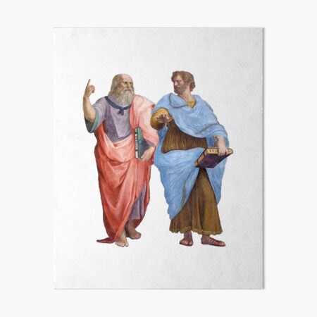 Plato and Aristotle Art Board Print