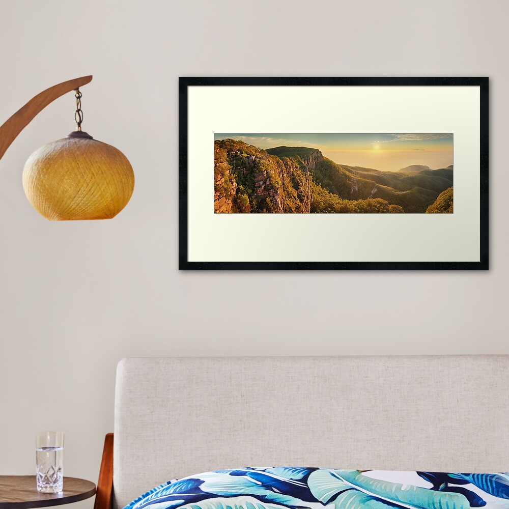 Mt William from Mitchell Plateau, Grampians, Victoria, Australia Framed Art Print