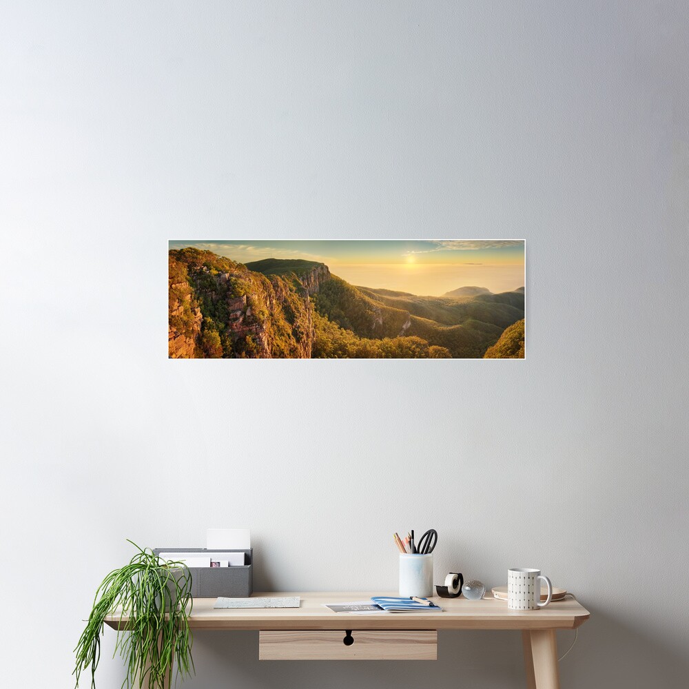 Mt William from Mitchell Plateau, Grampians, Victoria, Australia Poster