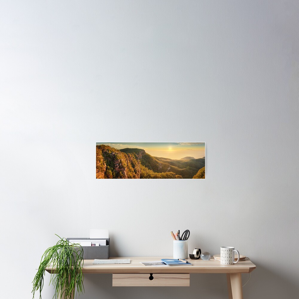 Mt William from Mitchell Plateau, Grampians, Victoria, Australia Poster