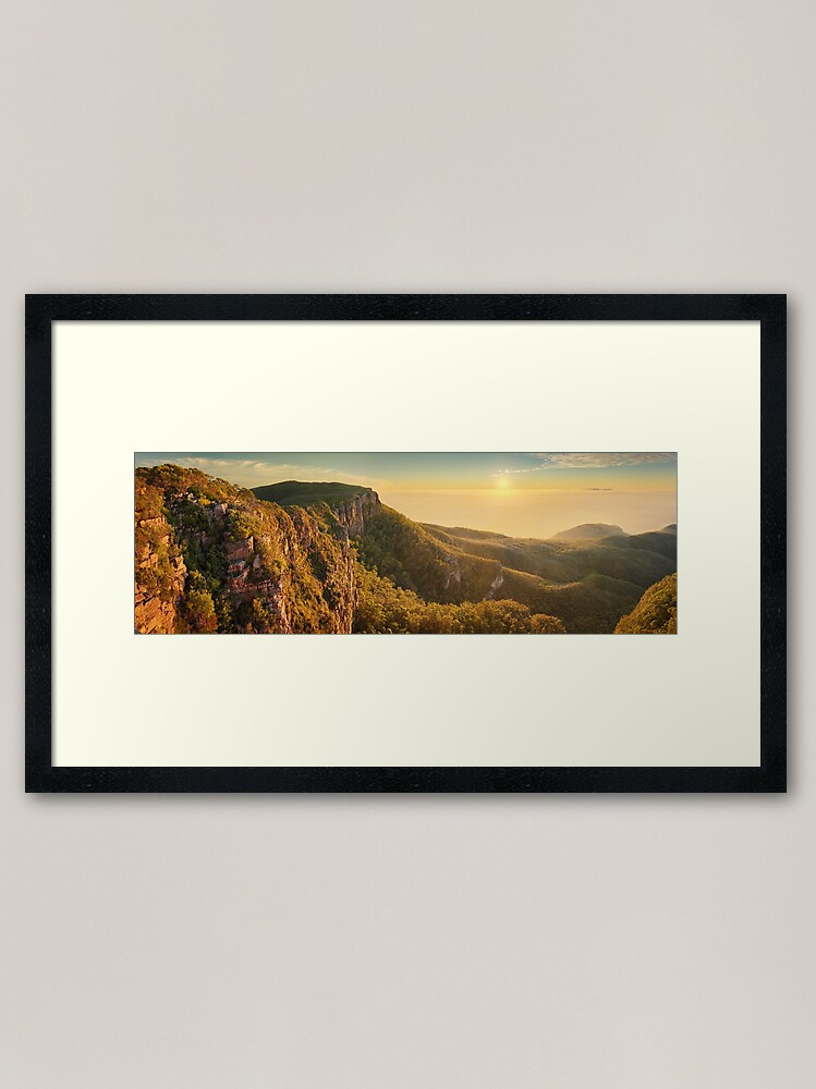 Alternate view of Mt William from Mitchell Plateau, Grampians, Victoria, Australia Framed Art Print