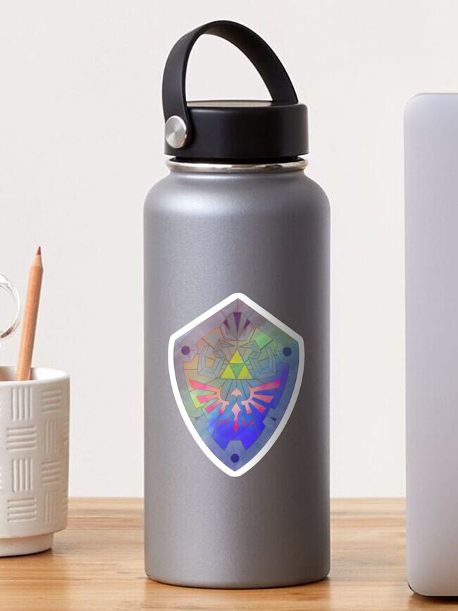 Thumbnail 1 of 3, Sticker, Stained Glass Hylian Shield designed and sold by Tadicus.