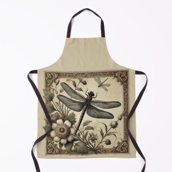 Item preview, Rustic dragonfly and flowers in a decorative frame designed and sold by Meandmyshop.