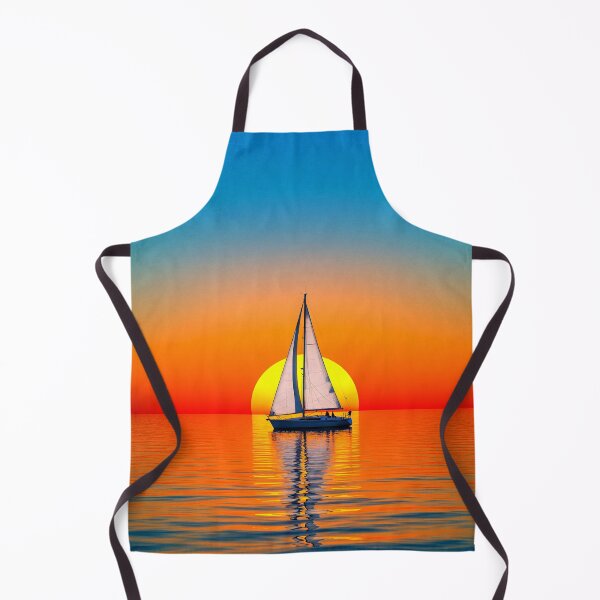 Item preview, Sailboat under vibrant sunset designed and sold by PrintyArts.