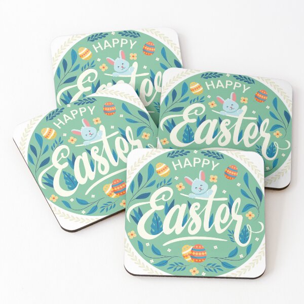Item preview, Floral Easter Typography Wreath – Elegant Holiday Art designed and sold by artbyomurr.