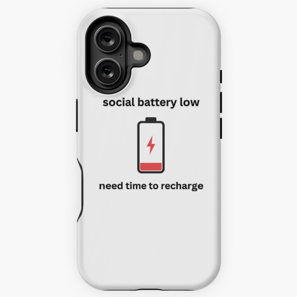 Item preview, Social battery low - introvert and autism autistic recharge design designed and sold by audhdpride.
