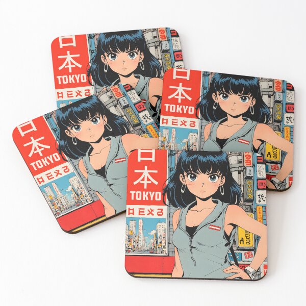 Item preview, Tokyo Japan 80s Retro Anime Girl Vintage Travel designed and sold by Retro-Anime9.