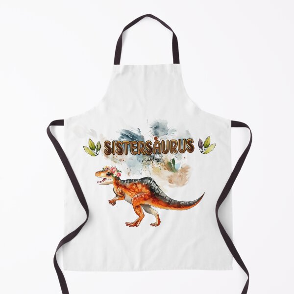 Item preview, Adorable Girl Dinosaur with Flower Wreath and 'SISTERSAURUS' Text designed and sold by bAIryBarn.