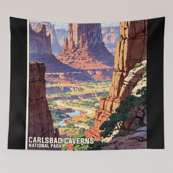 Item preview, Carlsbad Caverns National Park USA Retro Anime Japanese 80s Vintage Travel designed and sold by Retro-Anime9.