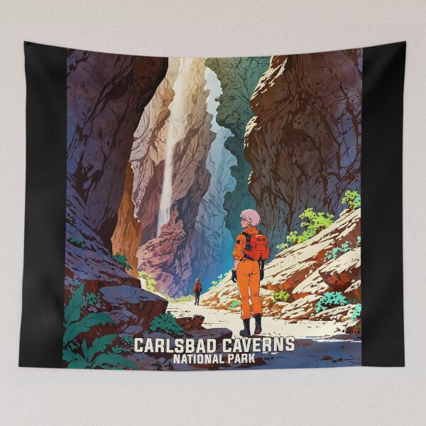 Item preview, Carlsbad Caverns National Park USA Retro Anime Japanese 80s Vintage Travel designed and sold by Retro-Anime9.