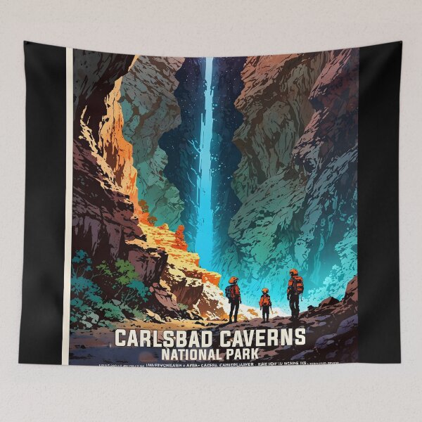 Item preview, Carlsbad Caverns National Park USA Retro Anime Japanese 80s Vintage Travel designed and sold by Retro-Anime9.