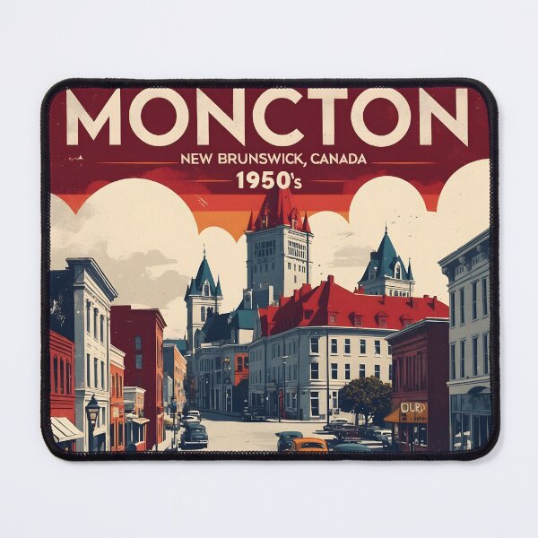 Item preview, Moncton Canada 1950s Vintage Travel Tourism designed and sold by TravelersGems.