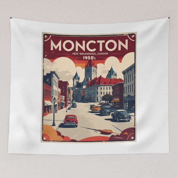 Item preview, Moncton Canada 1950s Vintage Travel Tourism designed and sold by TravelersGems.