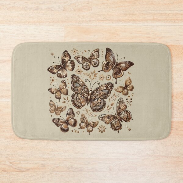Item preview, Rustic Butterfly Art in brown colors designed and sold by Meandmyshop.