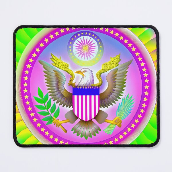 Item preview, Colorful Great Seal American Eagle Symbolic Art USA designed and sold by ART ATTACK ZONE.