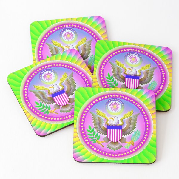Item preview, Colorful Great Seal American Eagle Symbolic Art USA designed and sold by ART ATTACK ZONE.