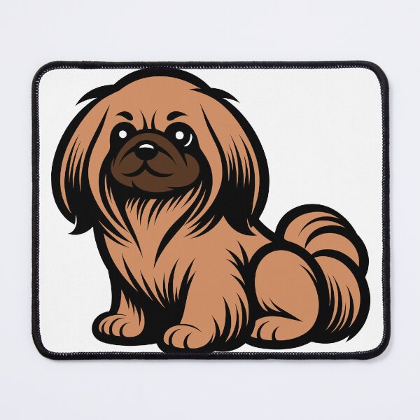 Item preview, Fluffy Cartoon Pekingese Dog designed and sold by theartfulaspie.