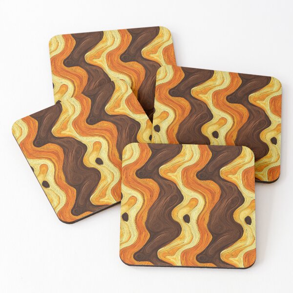 Item preview, Artistic geometric mosaics of wooden inspiration designed and sold by Piotrek0001.