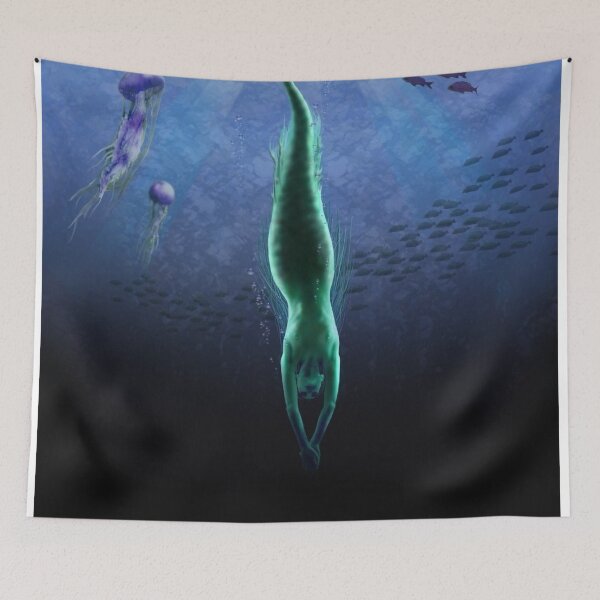 Item preview, Blue Eclipse deep sea diving mermaid Atlantis designed and sold by GreyForest.