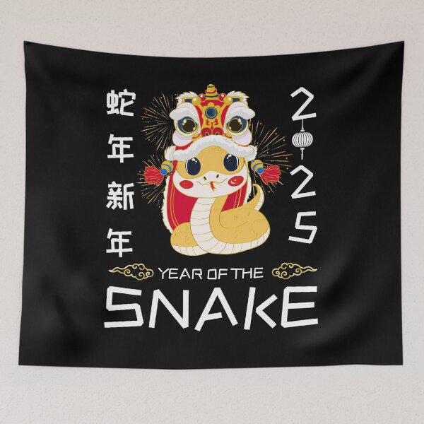 Item preview, Golden Snake in Lunar New Year Lion Dance Hat – Festive Design designed and sold by wanessacreative.