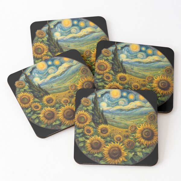 Item preview, Sunflowers on a Starry Night, Inspired by VanGogh  designed and sold by romeobravado.