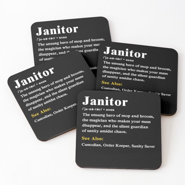 Item preview, Janitor Definition Dad Custodian Humor Father's Day Gift designed and sold by MouDantArts.