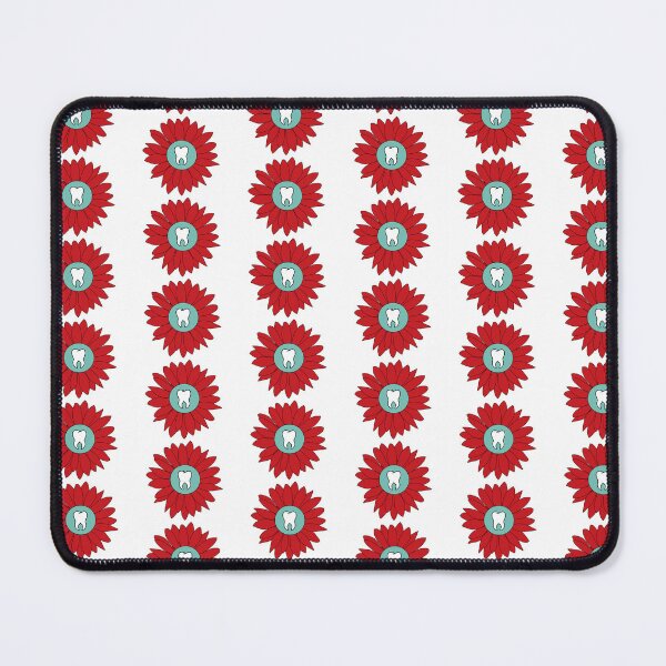 Item preview, Red & Mint Green Flower Tooth designed and sold by thehippiehygienist.
