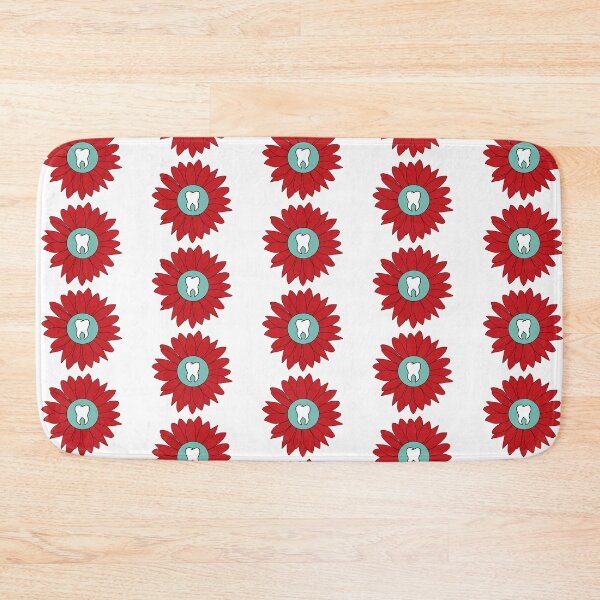 Item preview, Red & Mint Green Flower Tooth designed and sold by thehippiehygienist.