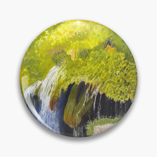 Item preview, Rainforest Waterfall Watercolor and Acrylic designed and sold by The Elderberry Blossom.