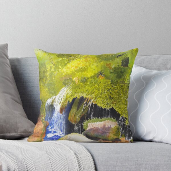 Item preview, Rainforest Waterfall Watercolor and Acrylic designed and sold by The Elderberry Blossom.