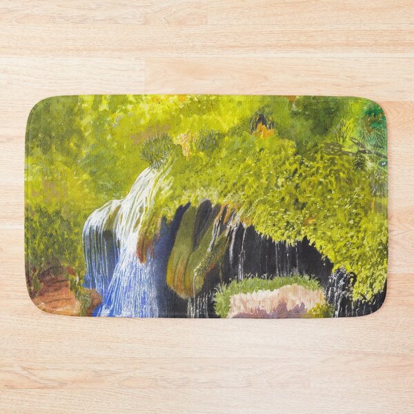 Item preview, Rainforest Waterfall Watercolor and Acrylic designed and sold by The Elderberry Blossom.