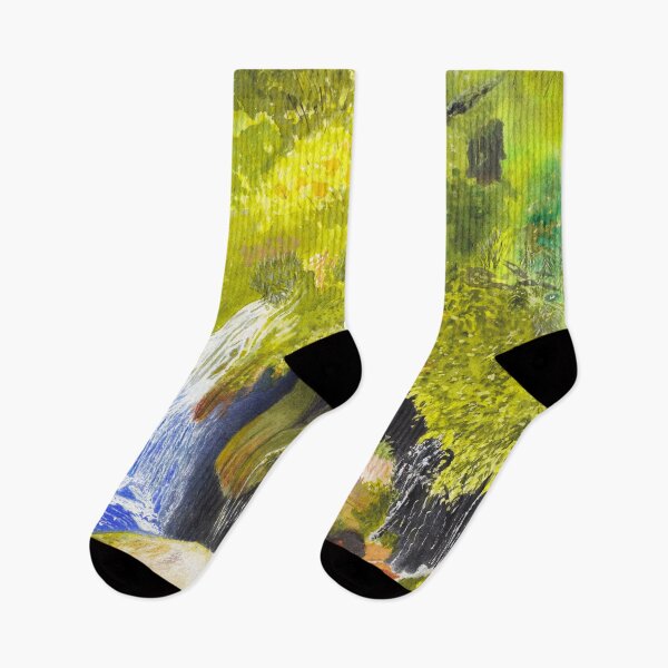 Item preview, Rainforest Waterfall Watercolor and Acrylic designed and sold by The Elderberry Blossom.