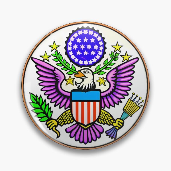 Item preview,  Great Seal American Eagle Symbolic Art USA Colors designed and sold by ART ATTACK ZONE.