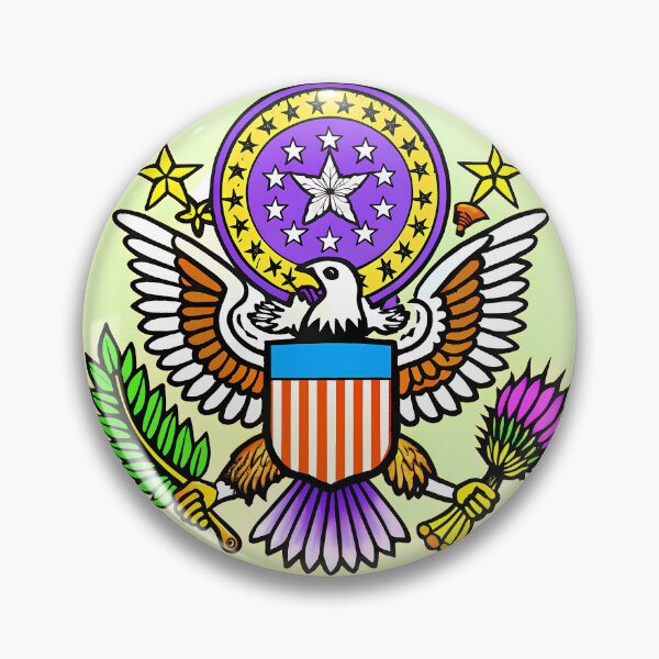 Item preview, Psychedelic Seal American Eagle Symbolic Art USA designed and sold by ART ATTACK ZONE.