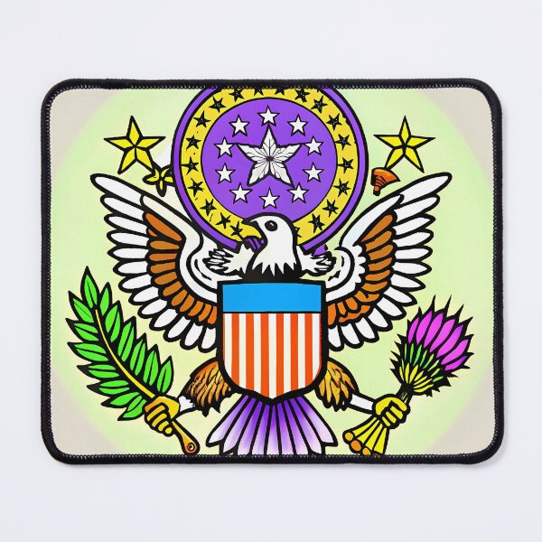Item preview, Psychedelic Seal American Eagle Symbolic Art USA designed and sold by ART ATTACK ZONE.