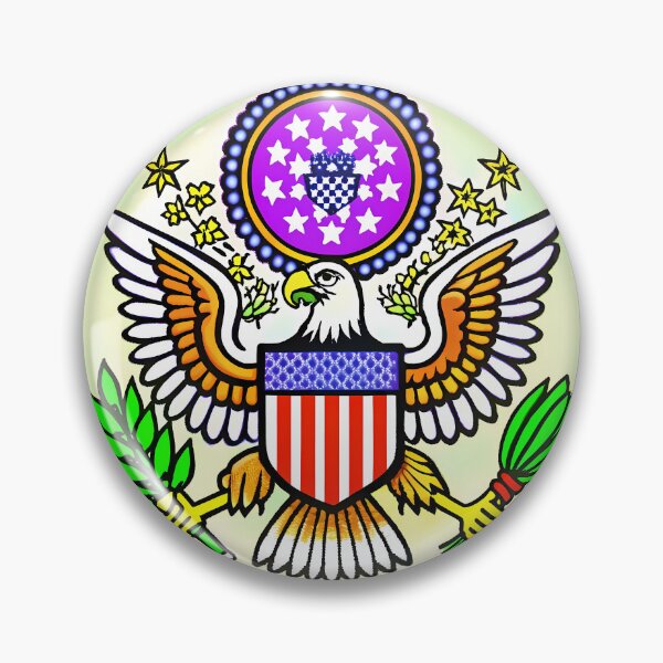 Item preview, Patriotic Emblem Seal American Eagle Symbolic Art USA designed and sold by ART ATTACK ZONE.