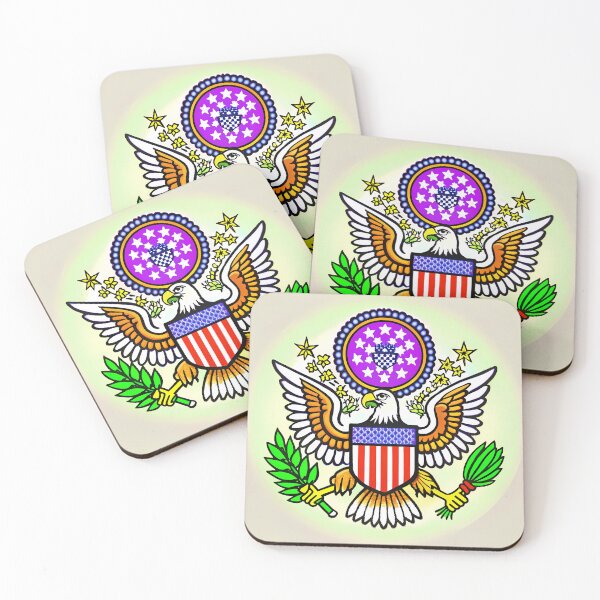 Item preview, Patriotic Emblem Seal American Eagle Symbolic Art USA designed and sold by ART ATTACK ZONE.