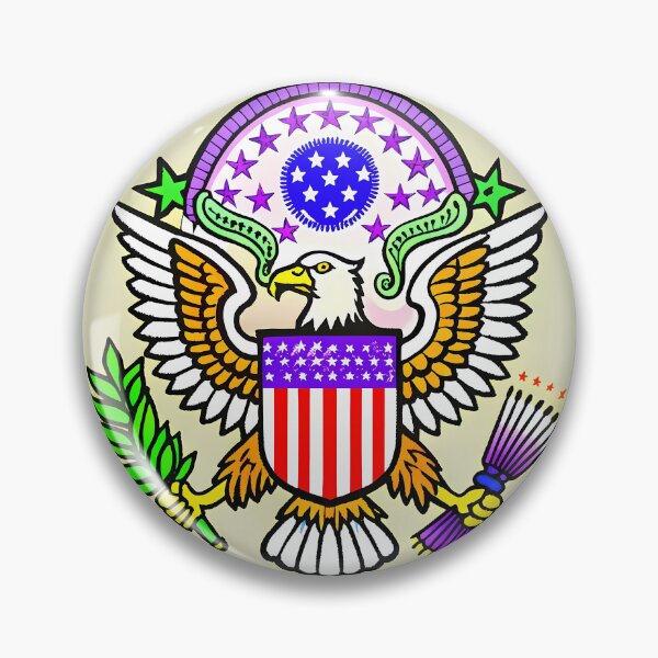 Item preview, Design Modern Seal American Eagle Symbolic Art USA designed and sold by ART ATTACK ZONE.