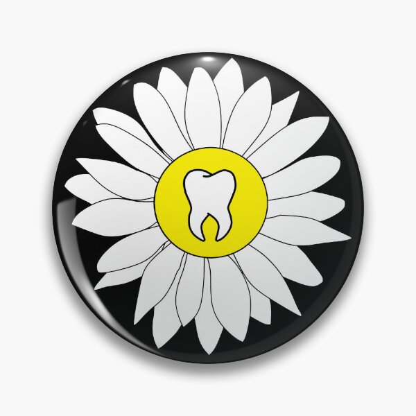 Item preview, White & Yellow Flower Tooth designed and sold by thehippiehygienist.