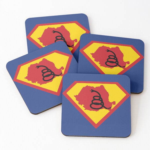 Item preview, ROMANIA SHIELD - Freedom Is The Superpower - Modern Gadsden Snake Flag - Dont Tread On Me SUPERHERO design designed and sold by pelagio.