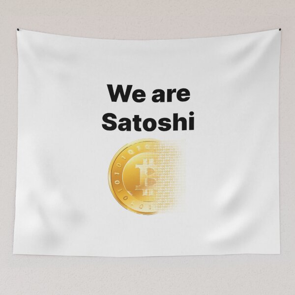 Item preview, Bitcoin we are satoshi black text designed and sold by Funt-Case.